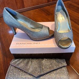 Bandolino sparkle evening pumps and clutch